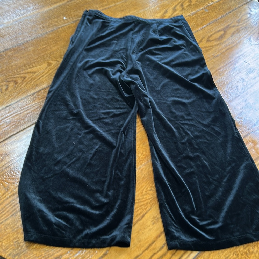 Abercrombie & Fitch velvet crop pants.  Side zip, pockets. Black. Medium. - Picture 7 of 10